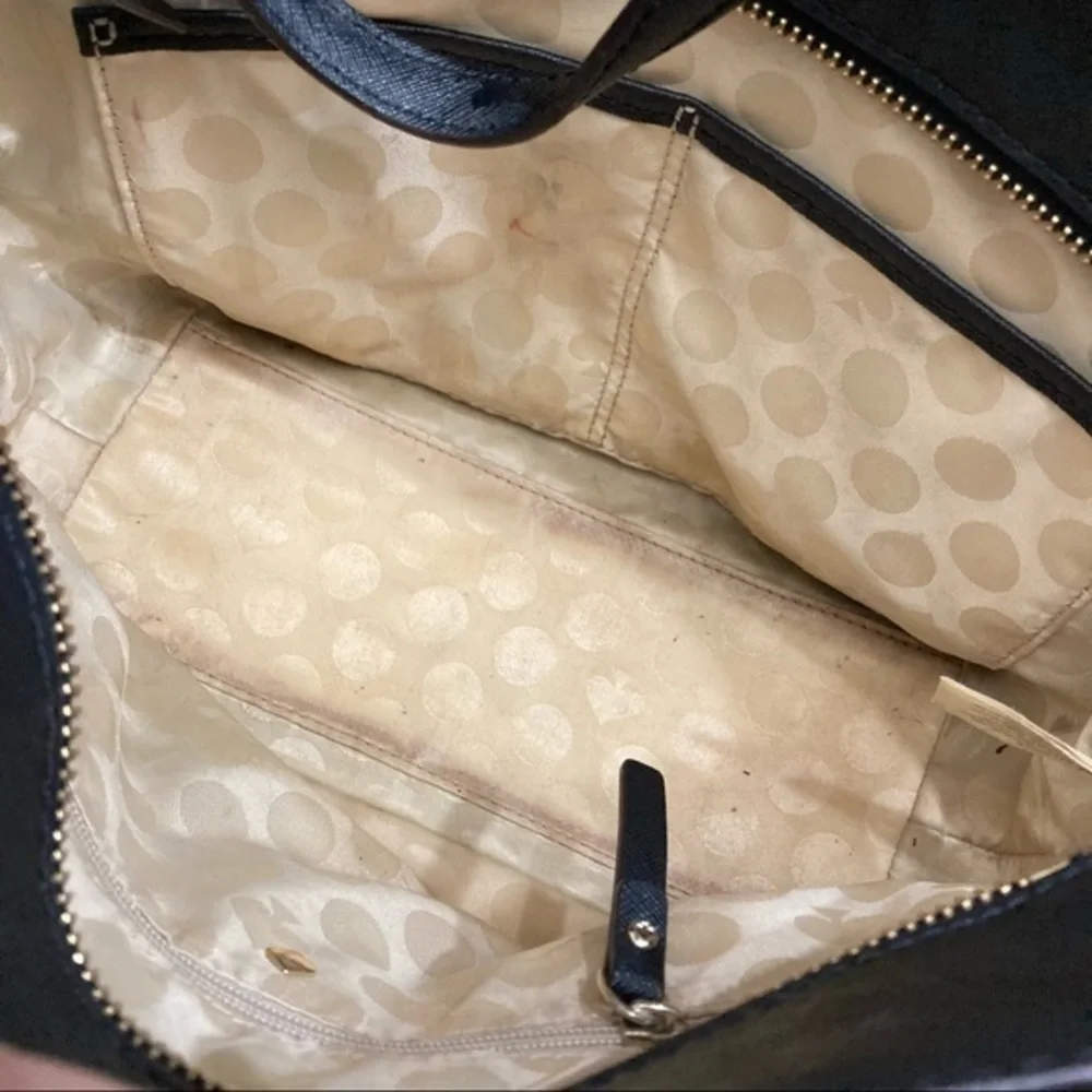 Kate spade black saffiano leather two way tote crossbody bag